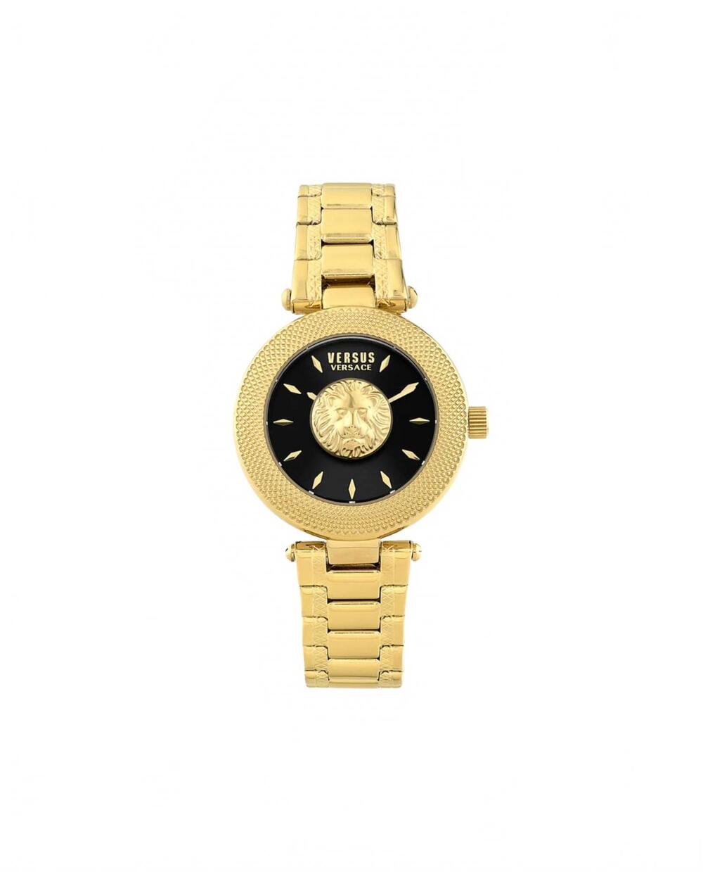 NEW VERSUS VERSACE women's brick lane bracelet watch in gold